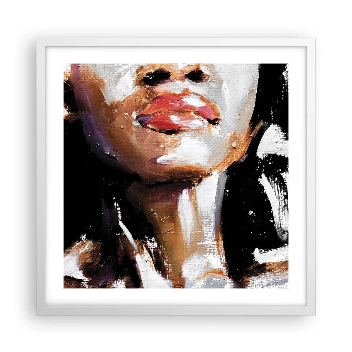 Plakat i hvid ramme - Stolthed uden fordomme - 50x50 cm