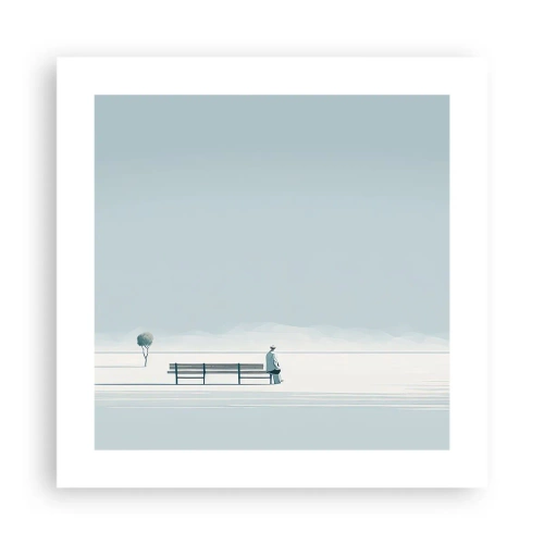 Plakat - Ja, jeg venter. - 40x40 cm