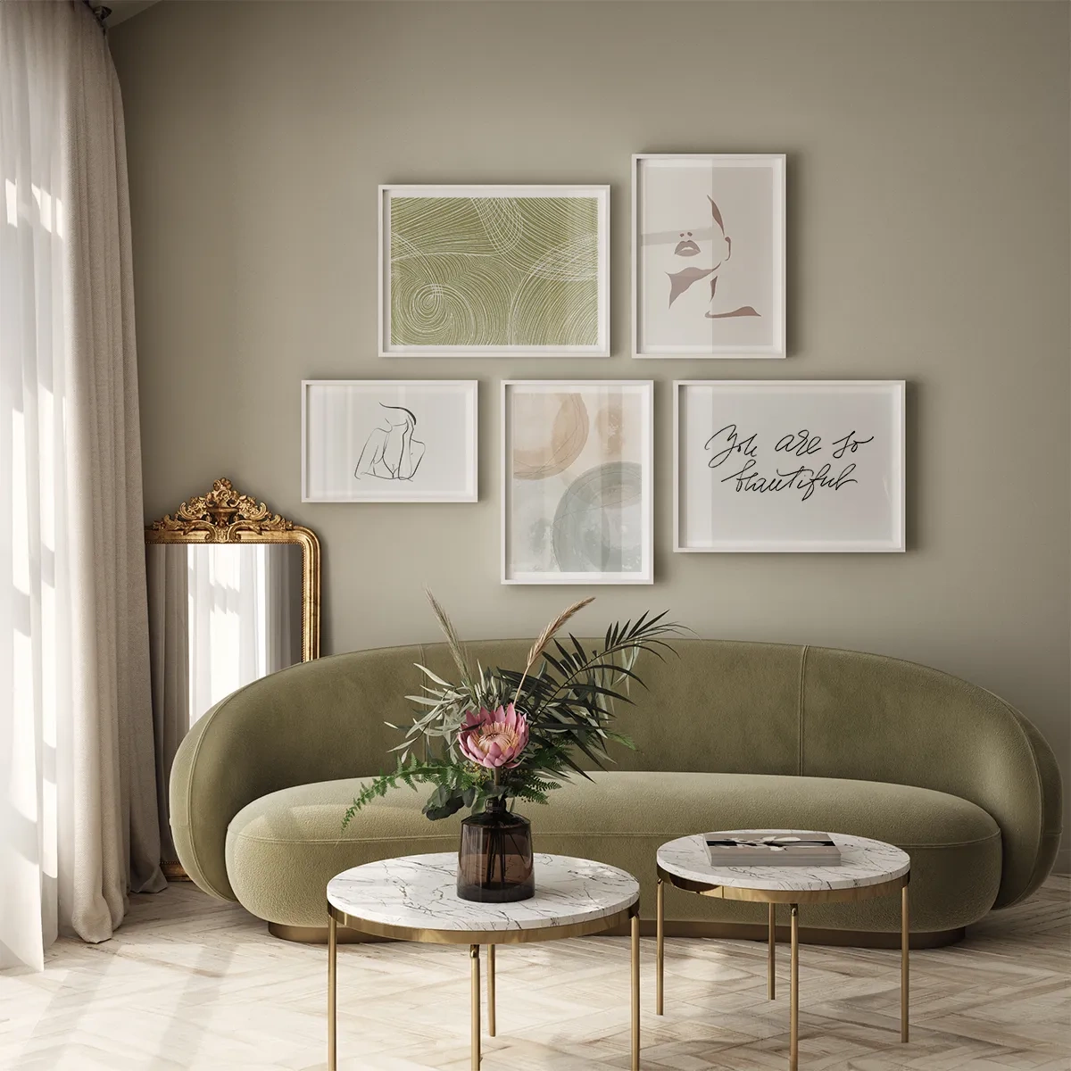 Beautiful green olive - Inspiration til stuen