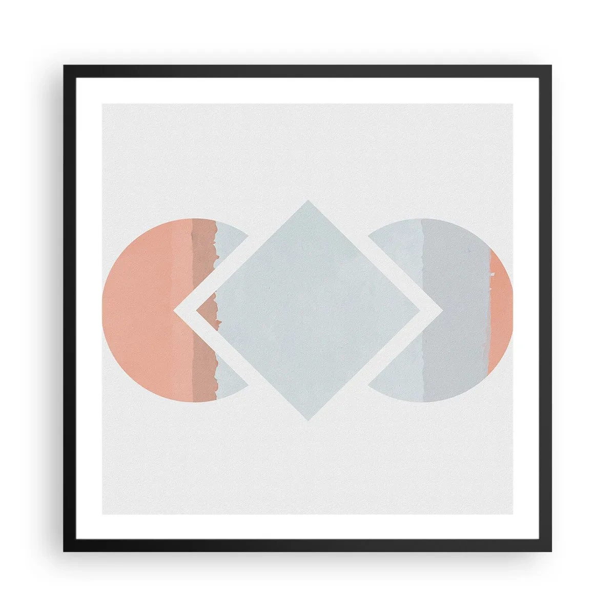 Plakat i sort ramme - Situationen er klar - 60x60 cm