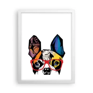 Plakat i hvid ramme - Intellektuel - 30x40 cm