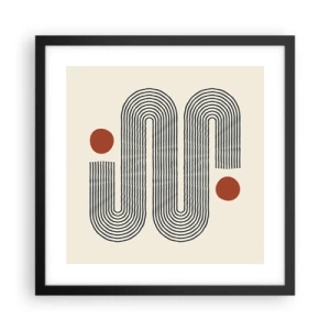 Plakat i sort ramme - Fra start til slut - 40x40 cm