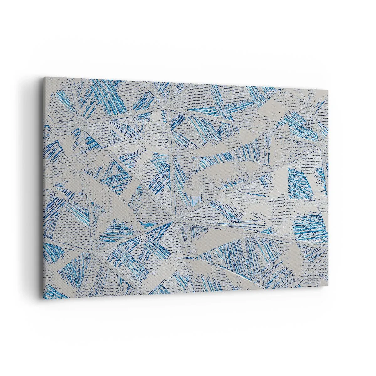Lærredstryk - Billede på lærred - I en gråblå labyrint - 120x80 cm