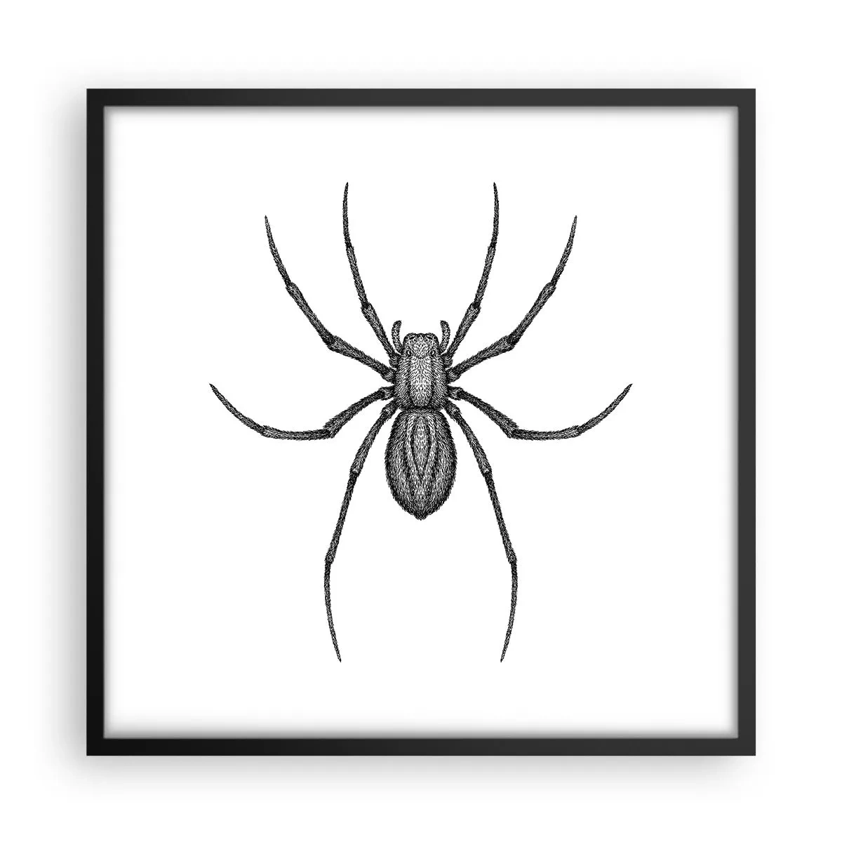 Plakat i sort ramme - Foruroligende præcision - 50x50 cm