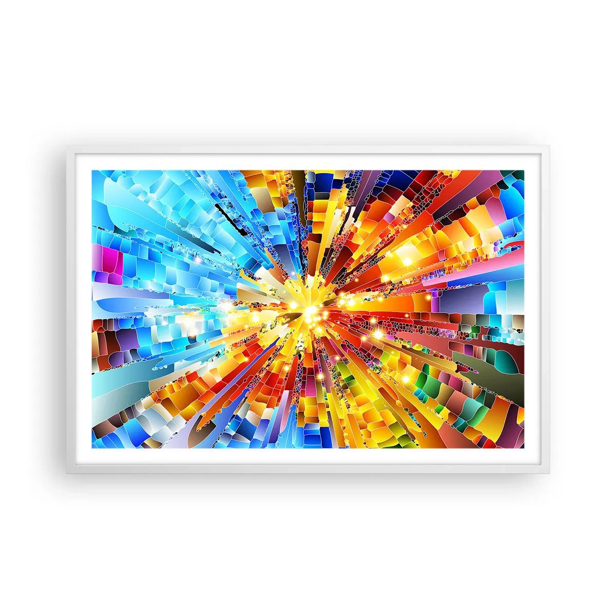 Plakat i hvid ramme - In medias res - 91x61 cm