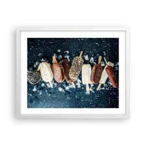 Plakat i hvid ramme - En smag af varm sommer - 50x40 cm