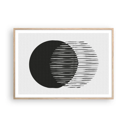 Plakat i ramme af lyst egetræ - Hans alter ego - 100x70 cm