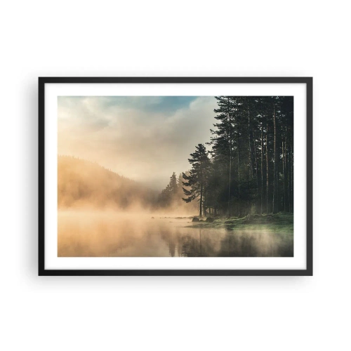 Plakat i sort ramme - En dags fødsel - 70x50 cm