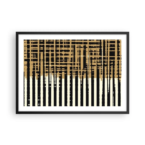 Plakat i sort ramme - Arkitektonisk abstraktion - 70x50 cm