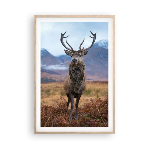 Plakat i ramme af lyst egetræ - På deres egen jord - 61x91 cm