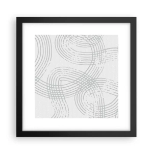 Plakat i sort ramme - Der er ingen lige vej - 30x30 cm