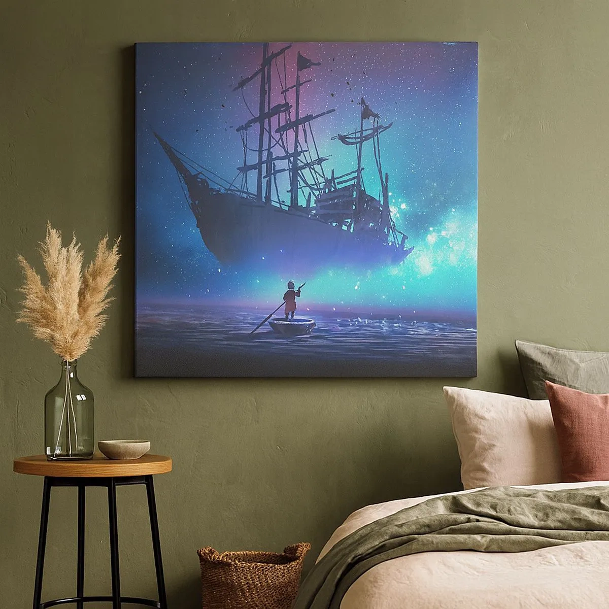 Lærredstryk - Billede på lærred - Et møde med myten om havet - 30x30 cm