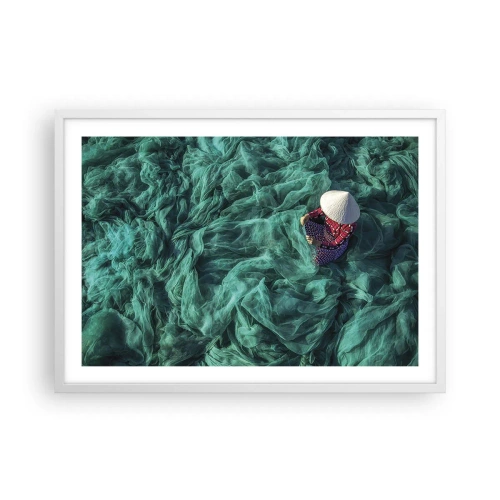 Plakat i hvid ramme - I et hav af lys - 70x50 cm
