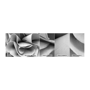 Prøve Fototapet Premium Sand - Hvad der sker i rummet - Abstraktion, Stykke, Sort og hvid - 100x30 cm