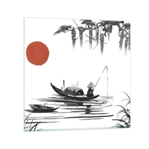 Billede på glas - En asiatisk eftermiddag - 30x30 cm