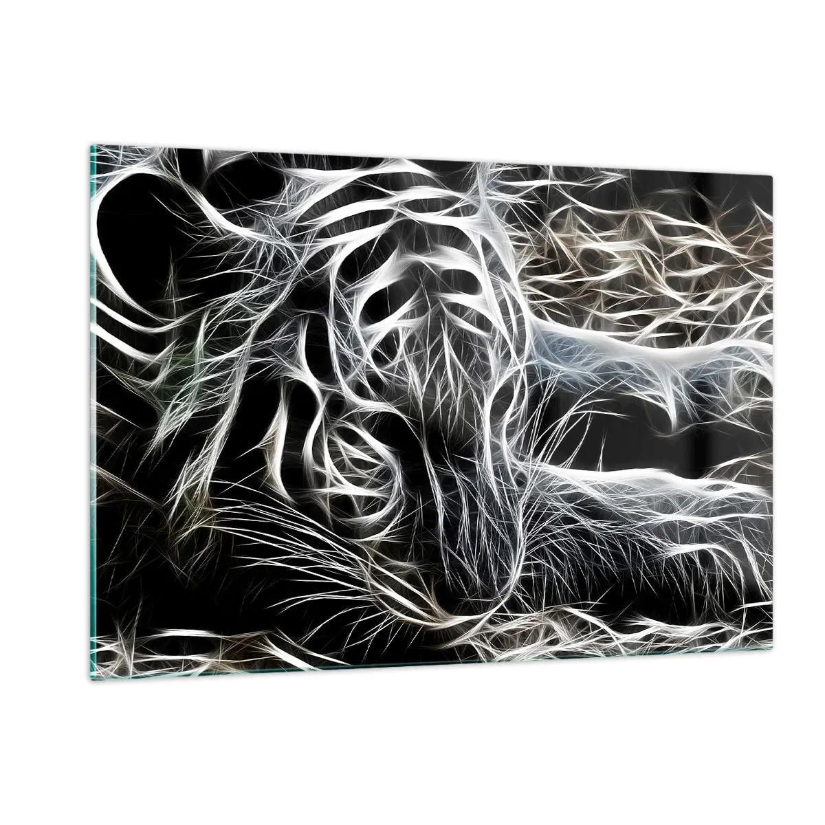Billede på glas - En undersøgelse af kattens lethed - 120x80 cm