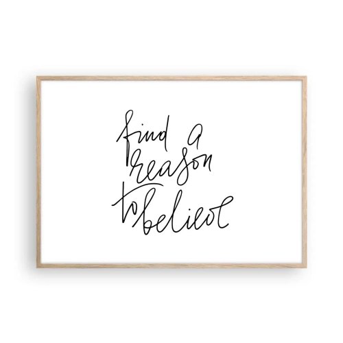 Plakat i ramme af lyst egetræ - Det er muligt - 100x70 cm