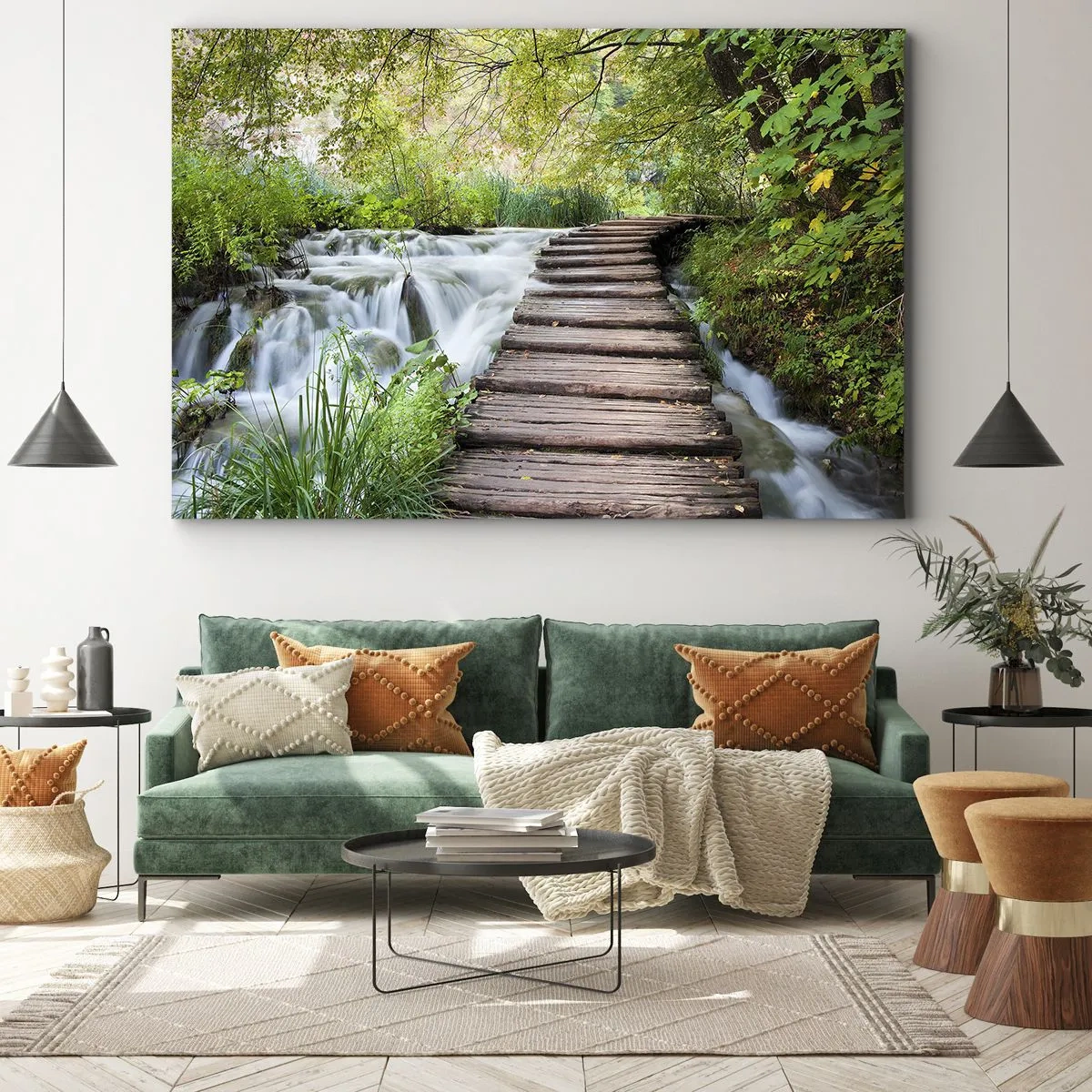 Lærredstryk - Billede på lærred - Overhovedet ikke stille vand - 120x80 cm
