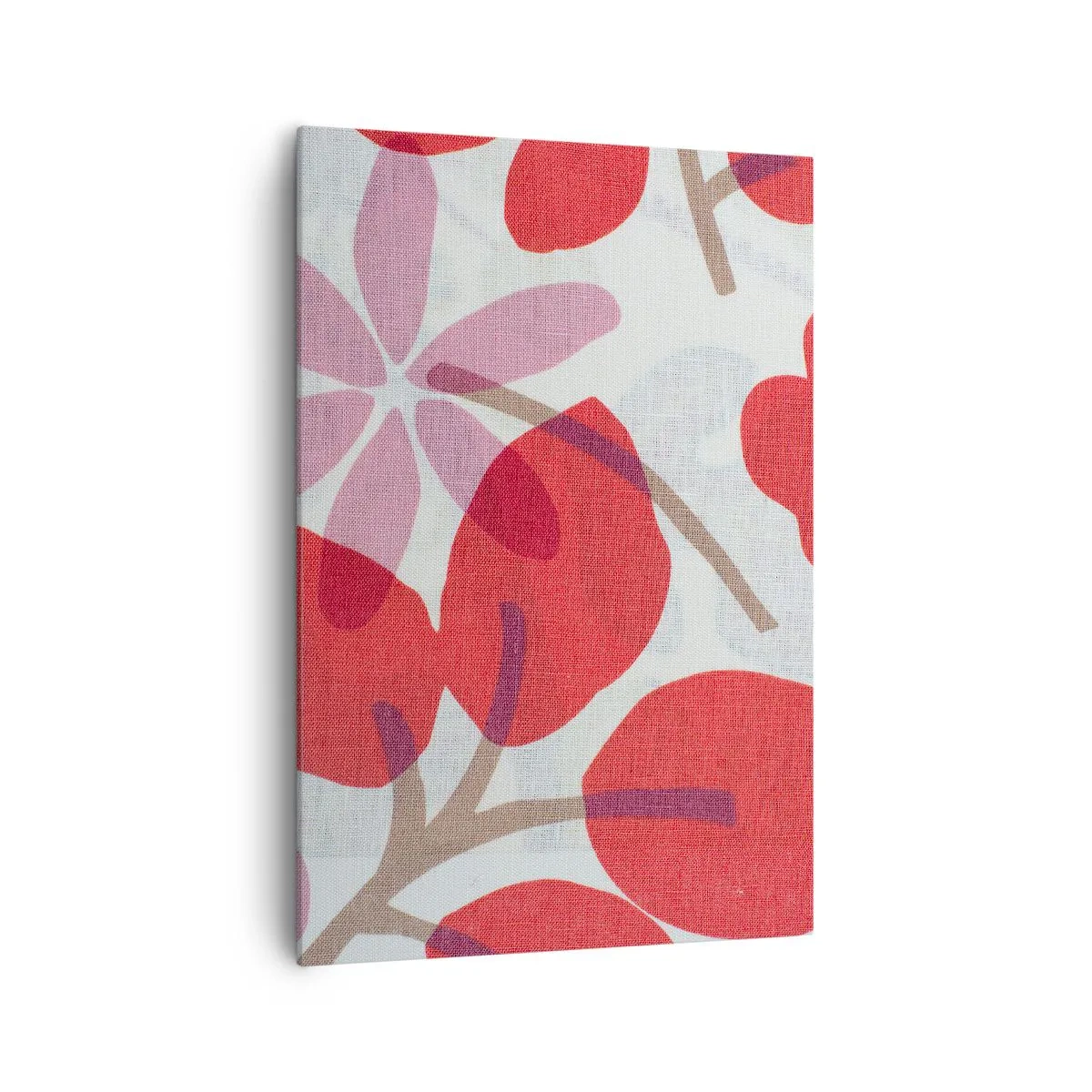 Lærredstryk - Billede på lærred - Blomsterkomposition i pink - 70x100 cm