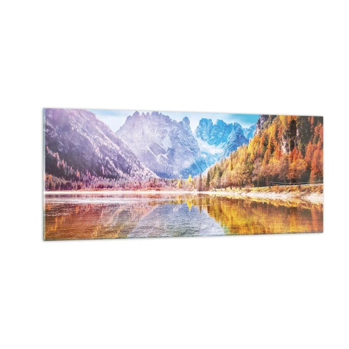 Billede på glas - Og det er allerede efterår i bjergene - 100x40 cm