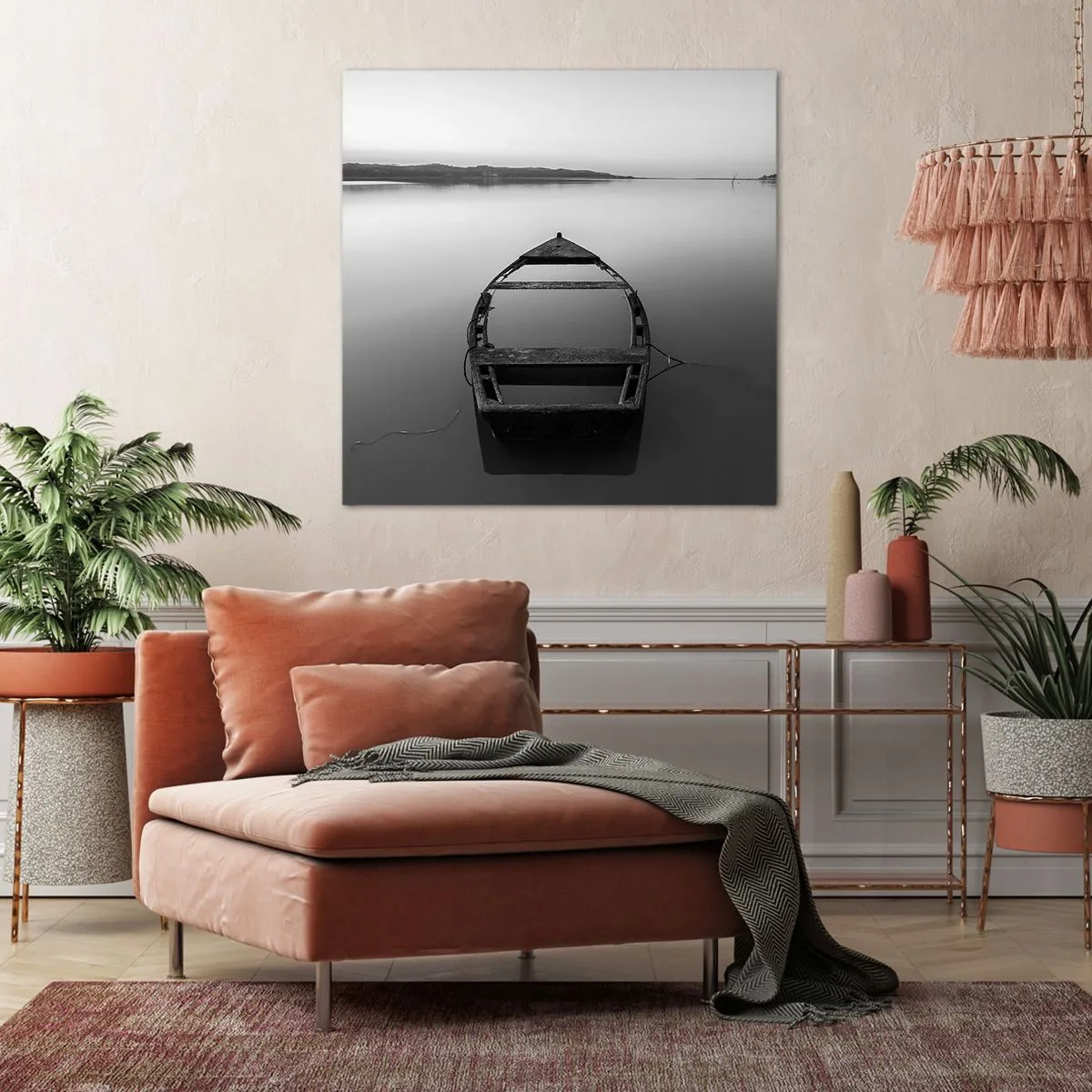 Lærredstryk - Billede på lærred - Længsel og melankoli - 70x70 cm