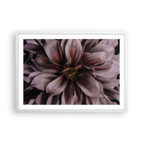 Plakat i hvid ramme - Blomstret hjerte - 70x50 cm