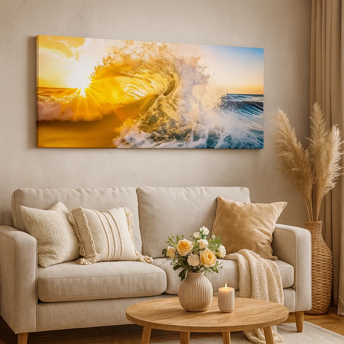 Lærredstryk - Billede på lærred - Leg på sandet - 30x30 cm