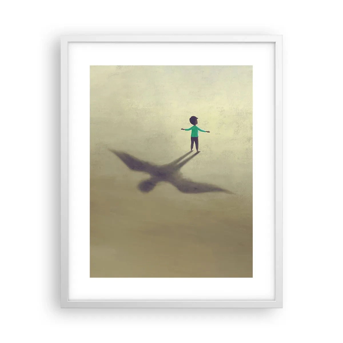 Plakat i hvid ramme - Fremtidens helt - 40x50 cm