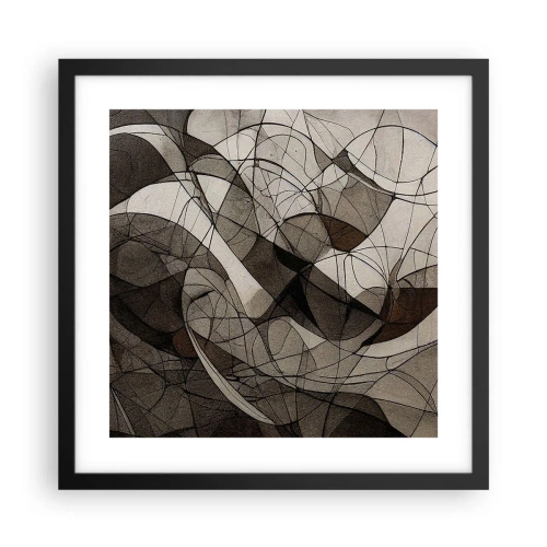 Plakat i sort ramme - Cirkulation af jordens farver - 40x40 cm