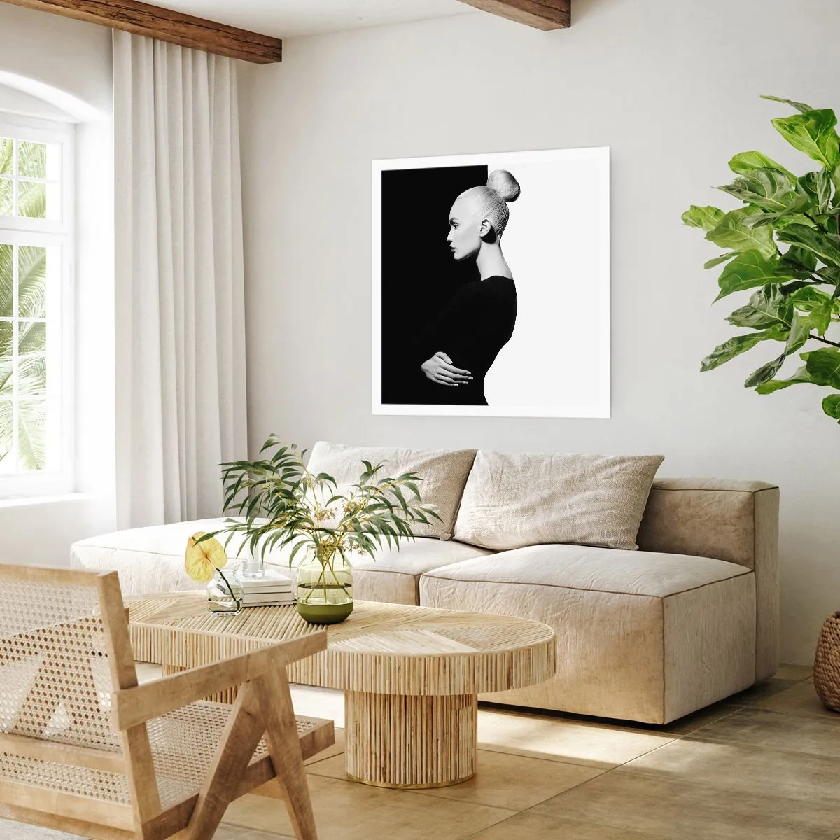 Plakat - Blot en kvinde - 30x30 cm