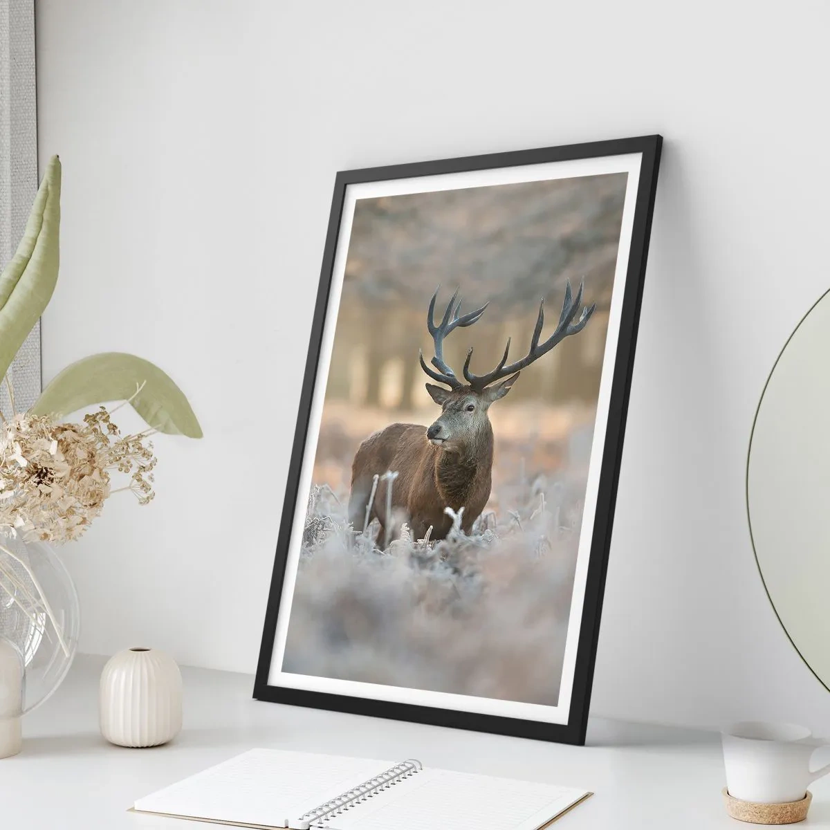 Plakat i sort ramme - En frisk morgen - 40x50 cm