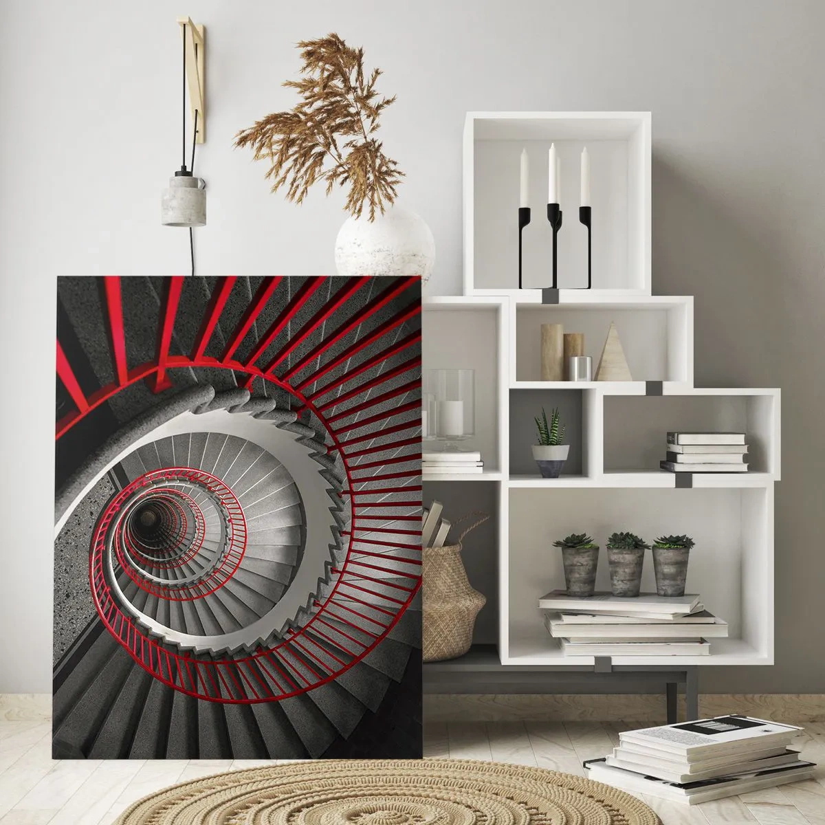 Billede på glas - Arkitektoniske lege - 50x70 cm