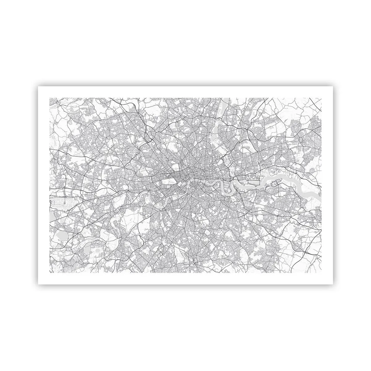 Plakat - Kort over Londons labyrint - 91x61 cm