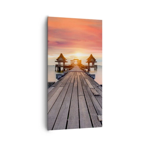 Lærredstryk - Billede på lærred - Fra vest til øst - 65x120 cm