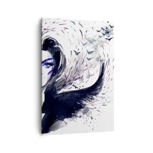 Lærredstryk - Billede på lærred - Dæmonisk og smuk - 70x100 cm