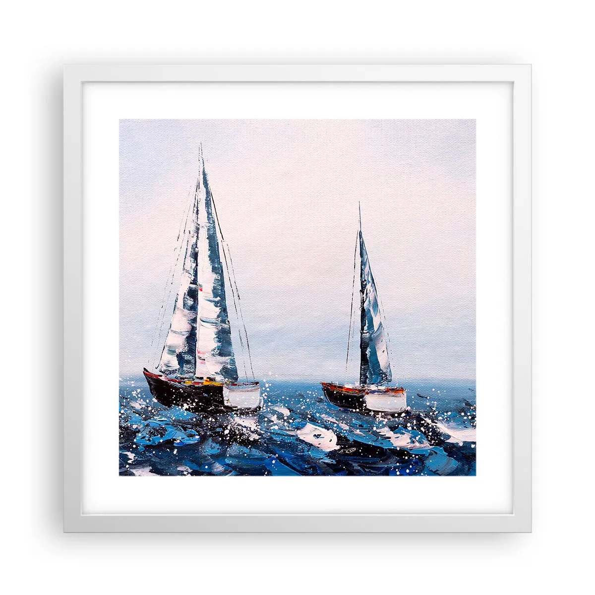 Plakat i hvid ramme - Vindens broderskab - 40x40 cm