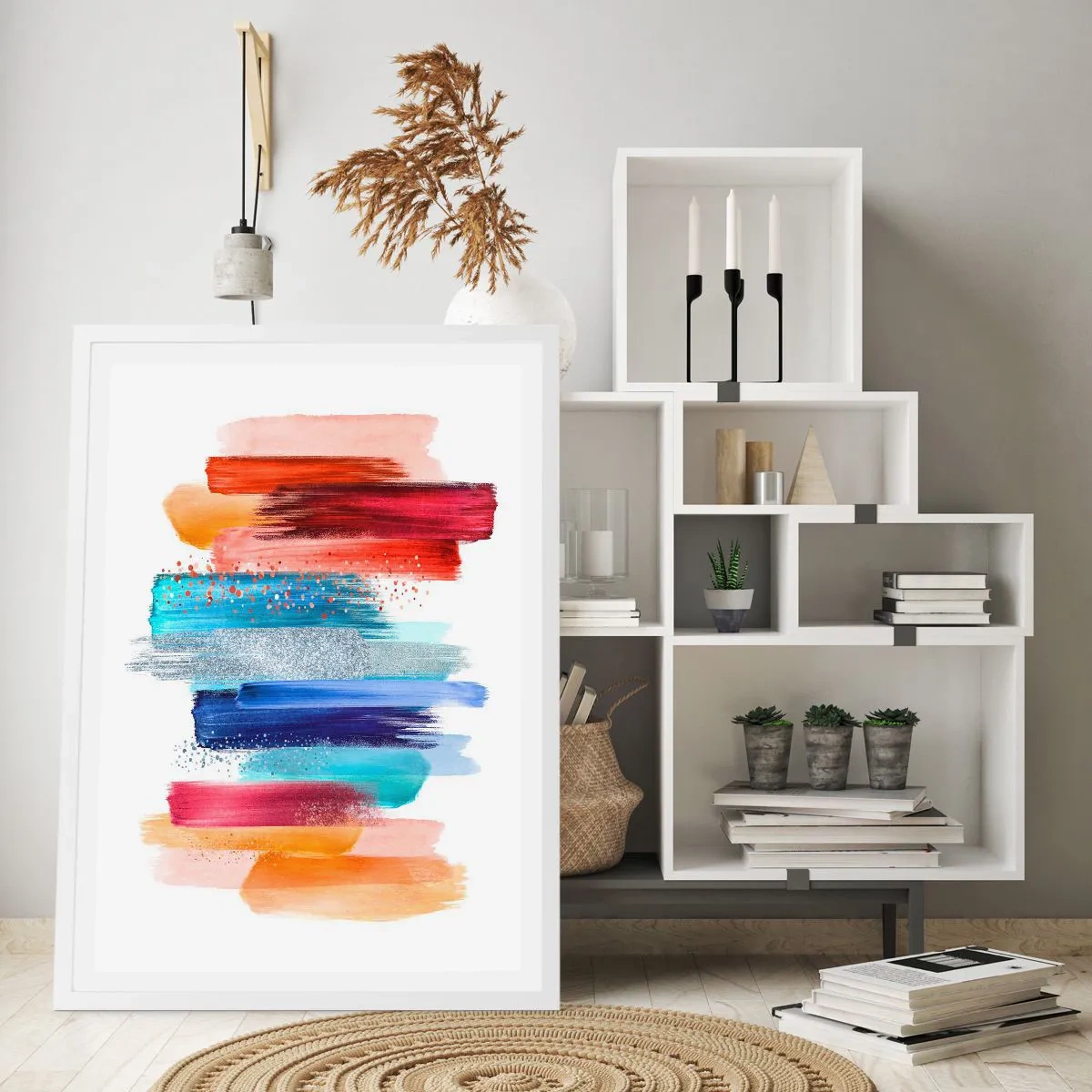 Plakat i hvid ramme - Op og ned - 30x40 cm