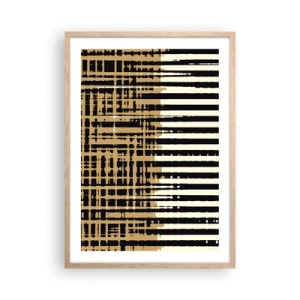 Plakat i ramme af lyst egetræ - Arkitektonisk abstraktion - 50x70 cm