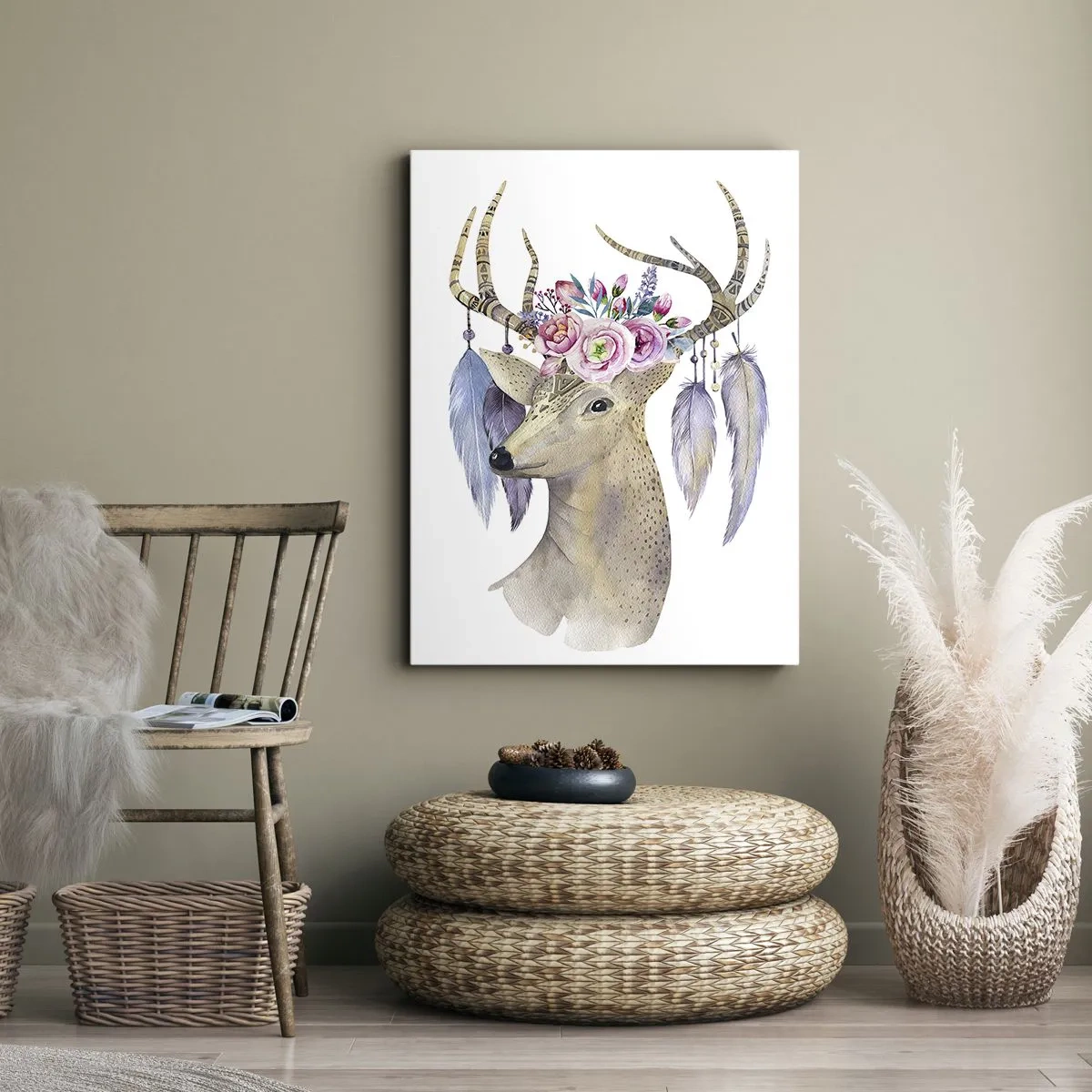 Lærredstryk - Billede på lærred - Sjælsguide - blid, uskyldig - 50x70 cm