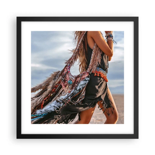 Plakat i sort ramme - Shamanens pige - 40x40 cm