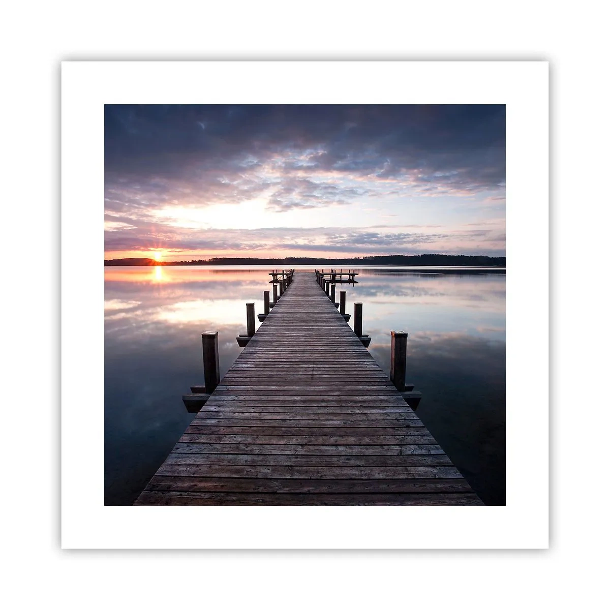 Plakat - Den tavse grænse mellem dag og nat - 40x40 cm