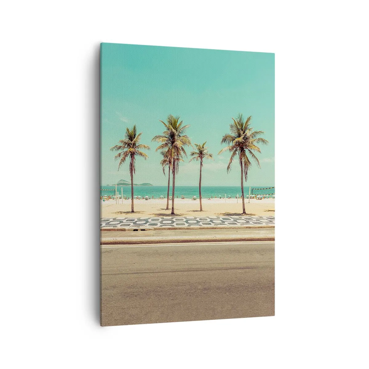 Lærredstryk - Billede på lærred - På stranden - 70x100 cm