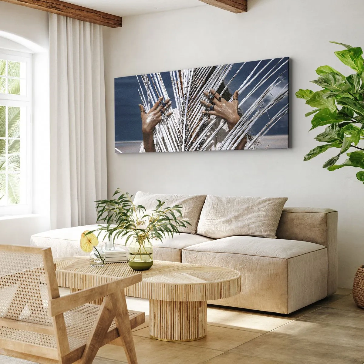 Lærredstryk - Billede på lærred - Shamanens kæreste? - 100x40 cm