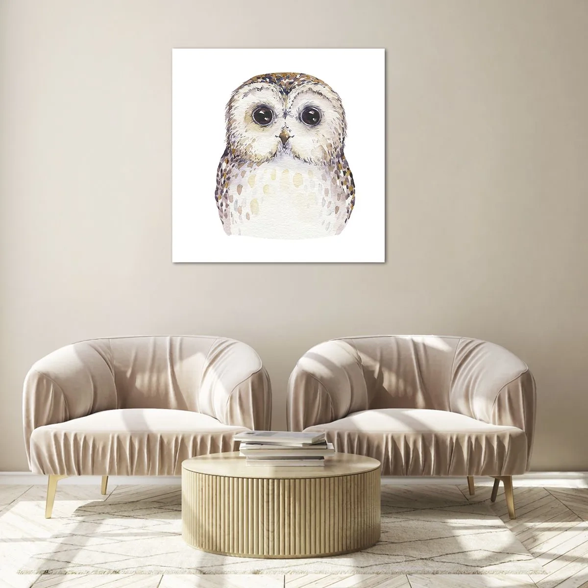 Billede på glas - Se mig i øjnene - 70x70 cm