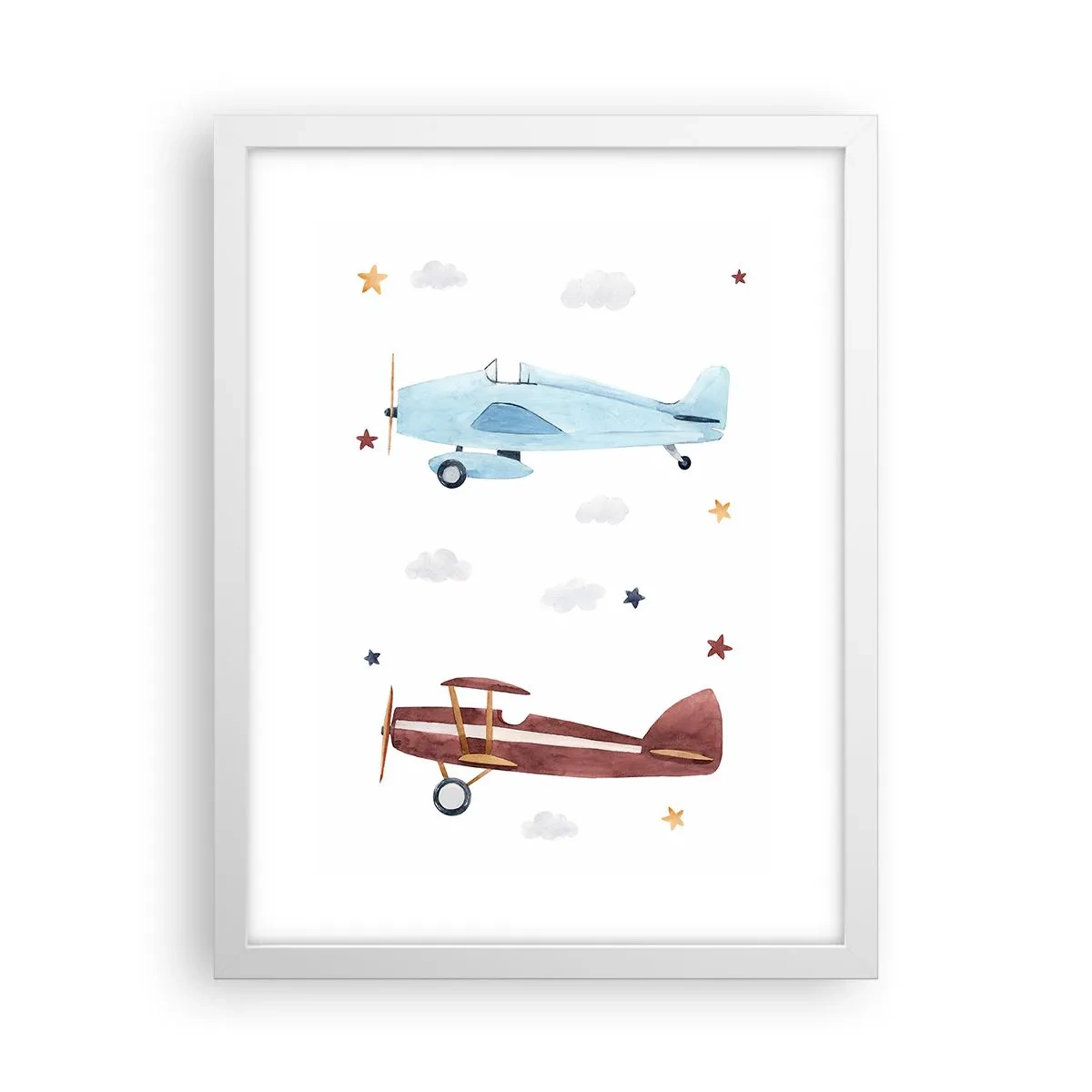 Plakat i hvid ramme - Hr. pilot, vi venter! - 30x40 cm