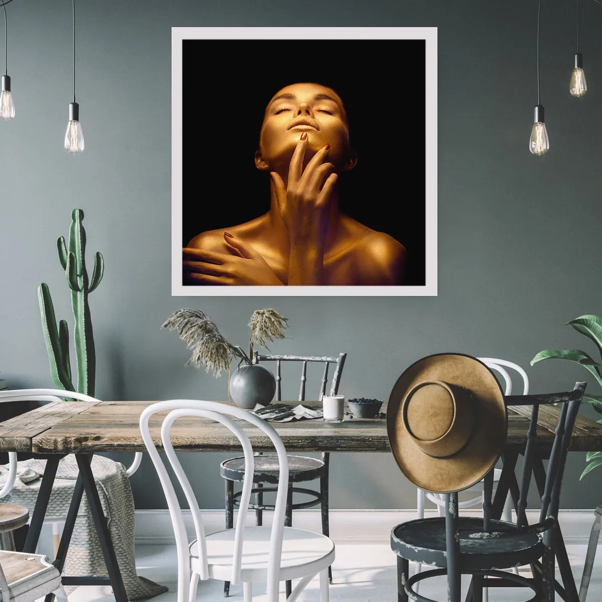 Plakat - Som gylden silke - 60x60 cm