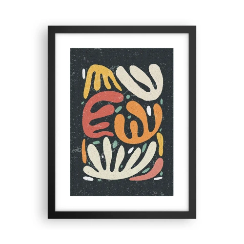 Plakat i sort ramme - Komposition - jeg er ved at fange dig - 30x40 cm