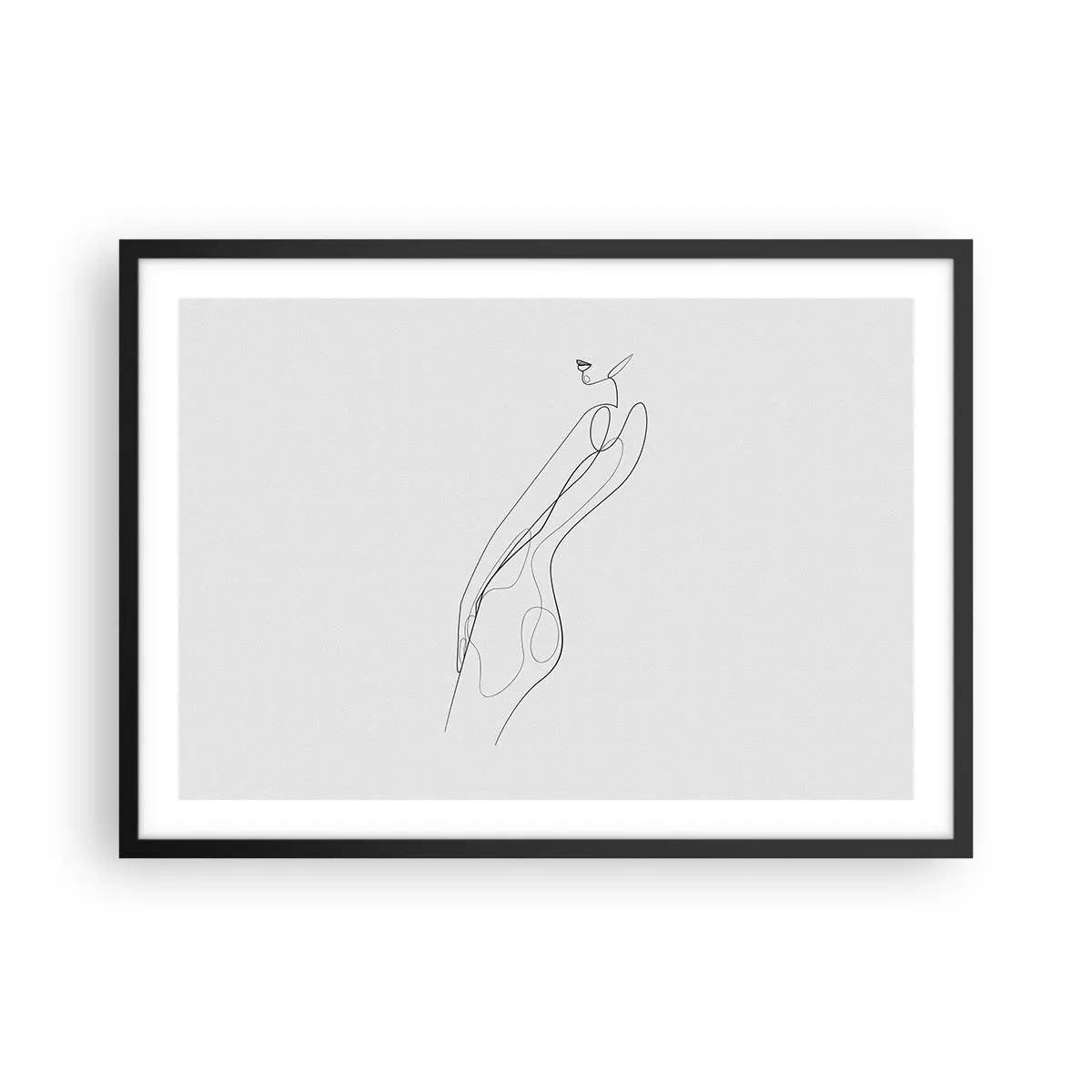 Plakat i sort ramme - Næppe et løfte - 70x50 cm