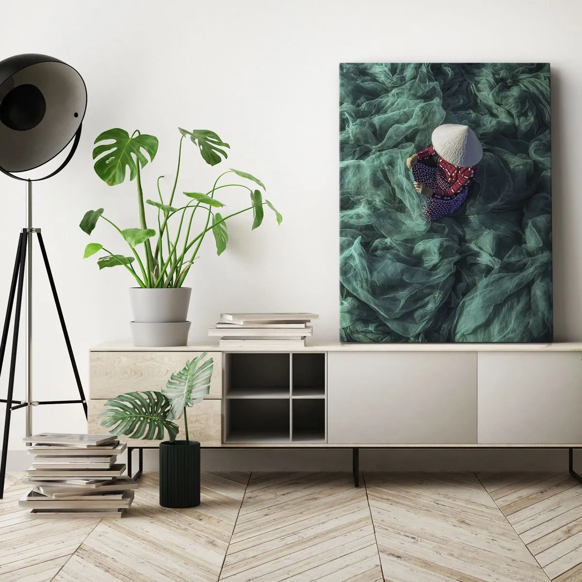Lærredstryk - Billede på lærred - I et hav af lys - 50x70 cm