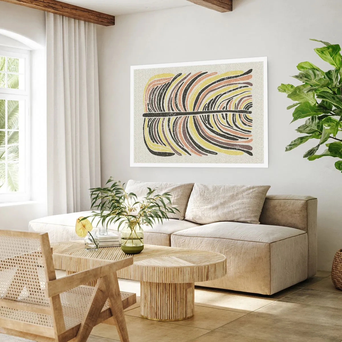 Plakat - Levende abstraktion - 50x40 cm